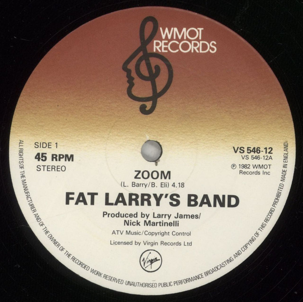 Fat Larry's Band Zoom UK 12" vinyl single (12 inch record / Maxi-single) FLR12ZO95141
