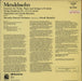 Felix Mendelssohn Concerto For Violin, Piano And Strings In D Minor	 UK vinyl LP album (LP record)