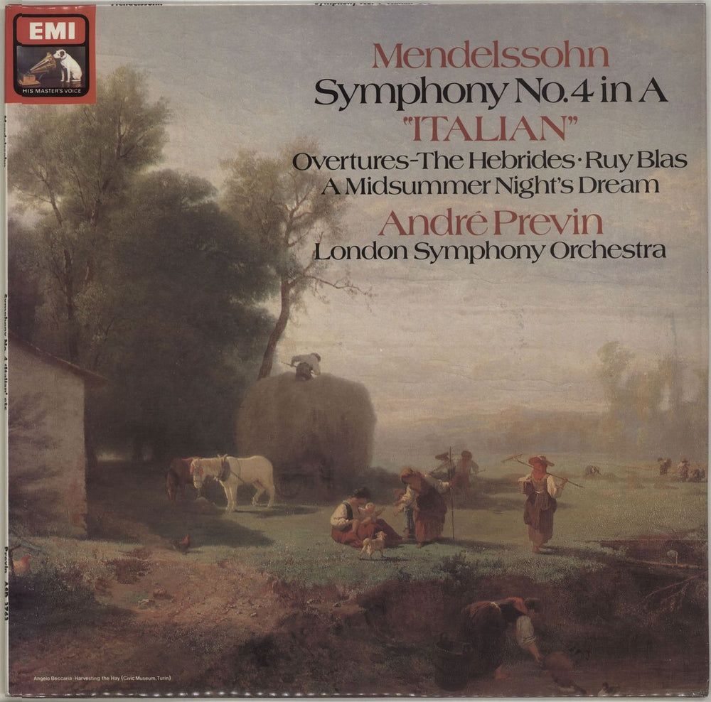 Felix Mendelssohn Symphony No. 4 in A 'Italian' - 1st UK vinyl LP album (LP record) ASD3763