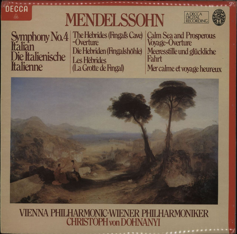 Felix Mendelssohn Symphony No. 4, 'Italian' / Overtures: Fingal's Cave/ Calm Sea & Prosperous Voyage UK vinyl LP album (LP record) SXDL7500