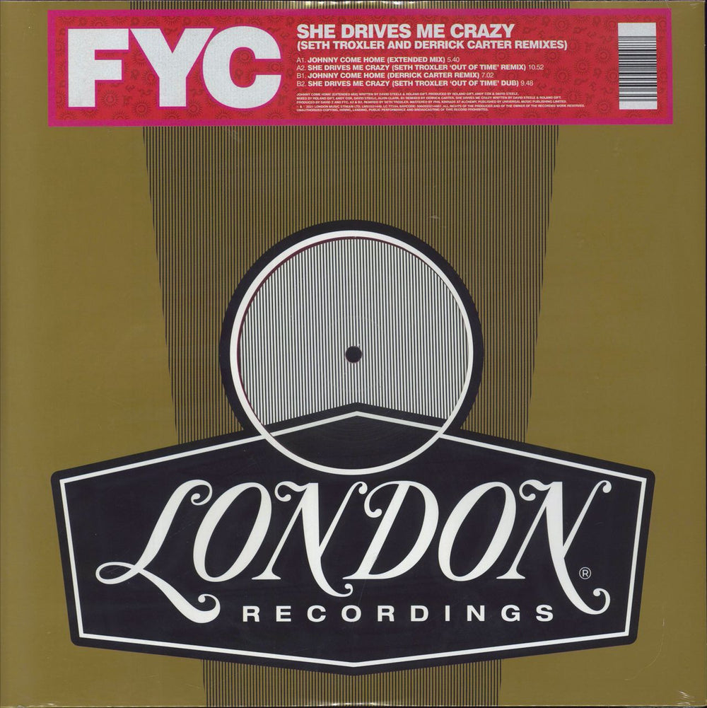 Fine Young Cannibals She Drives Me Crazy [Seth Troxler And Derrick Carter Remixes] - RSD21 - Pink Vinyl - Sealed UK 12" vinyl single (12 inch record / Maxi-single) LMS5521448