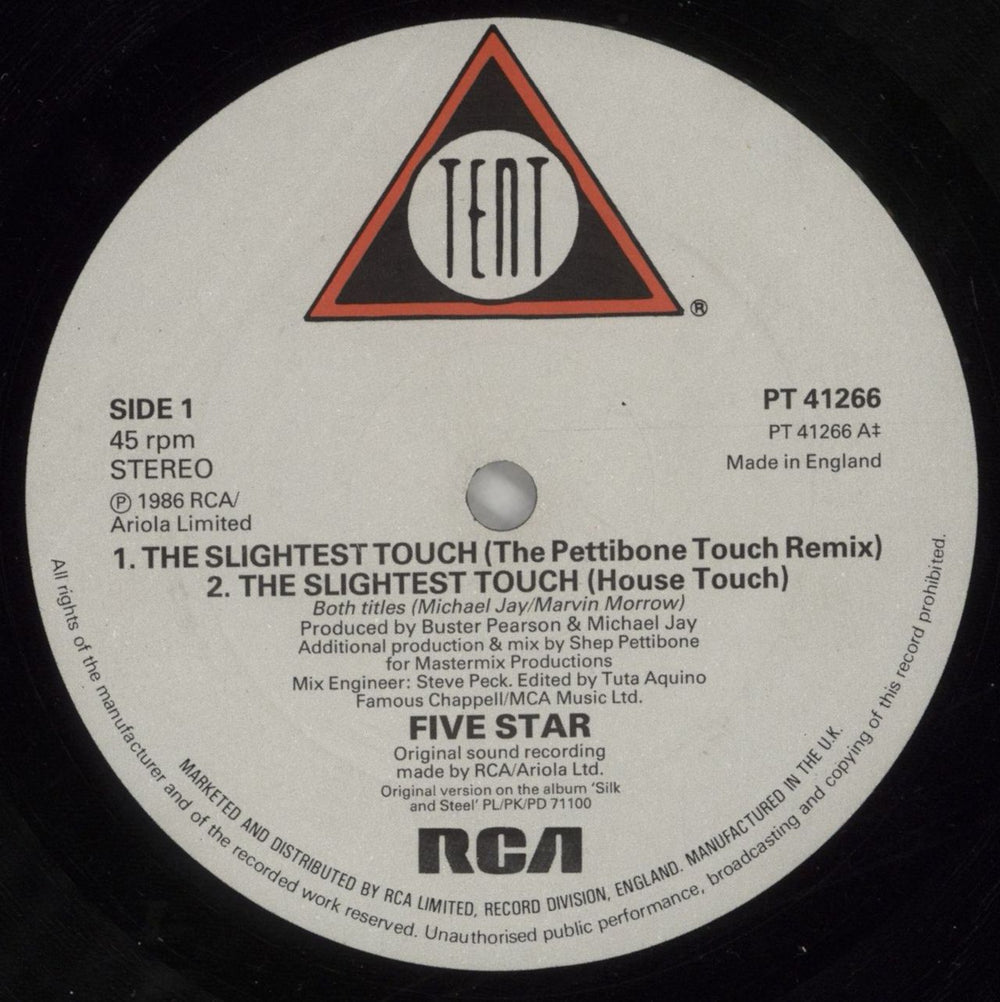 Five Star The Slightest Touch UK 12" vinyl single (12 inch record / Maxi-single) FIV12TH92427