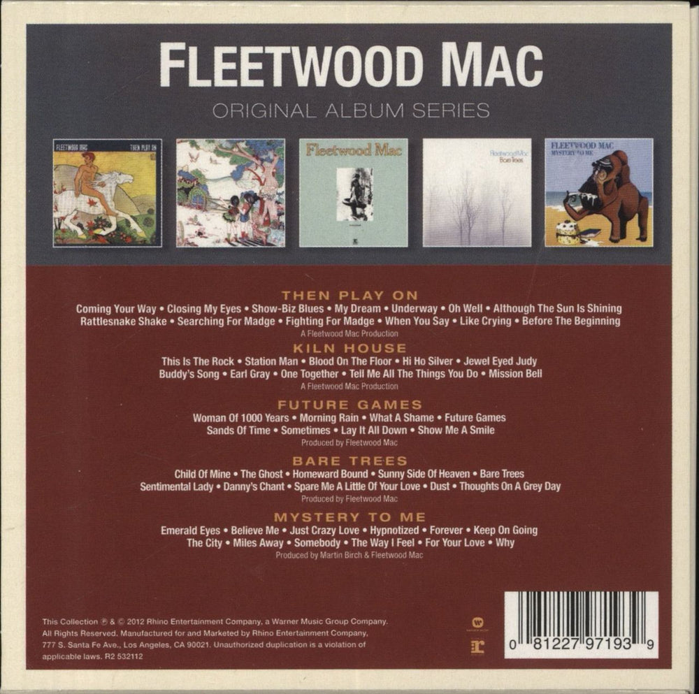 Fleetwood Mac Original Album Series UK 5-CD album set 081227971939