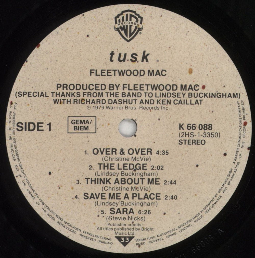 Fleetwood Mac Tusk German 2-LP vinyl record set (Double LP Album) MAC2LTU263400