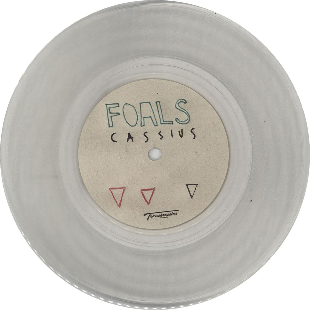 Foals Cassius - Clear Vinyl UK 7" vinyl single (7 inch record / 45) FOA07CA429301