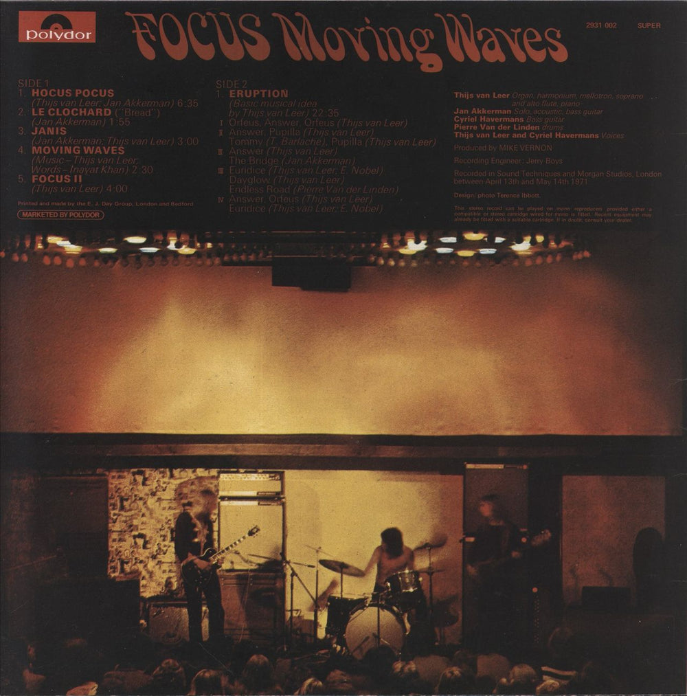 Focus Moving Waves - 2nd UK vinyl LP album (LP record)