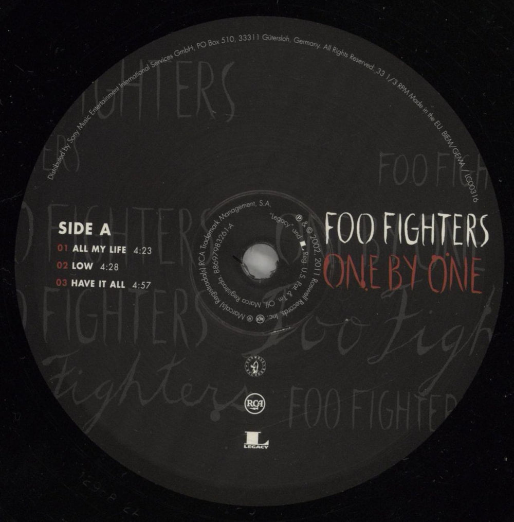 Foo Fighters One By One US 2-LP vinyl record set (Double LP Album) FOO2LON875892