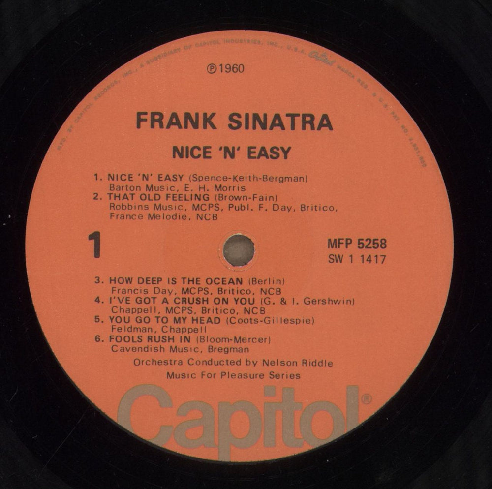 Frank Sinatra Nice 'n' Easy With Sinatra UK vinyl LP album (LP record) FRSLPNI294454