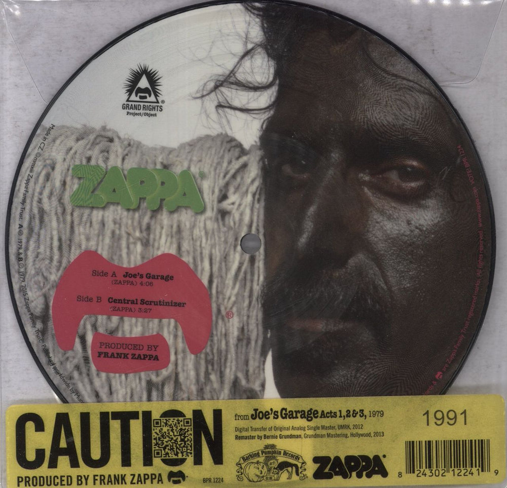 Frank Zappa Joe's Garage UK 7" vinyl picture disc (7 inch picture disc single) BPR1224