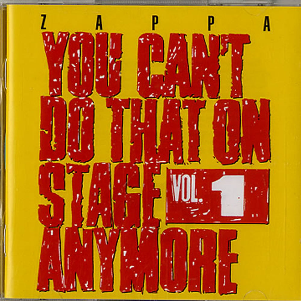 Frank Zappa You Can't Do That On Stage Anymore Vol. 1 UK 2 CD album set (Double CD) 0238772