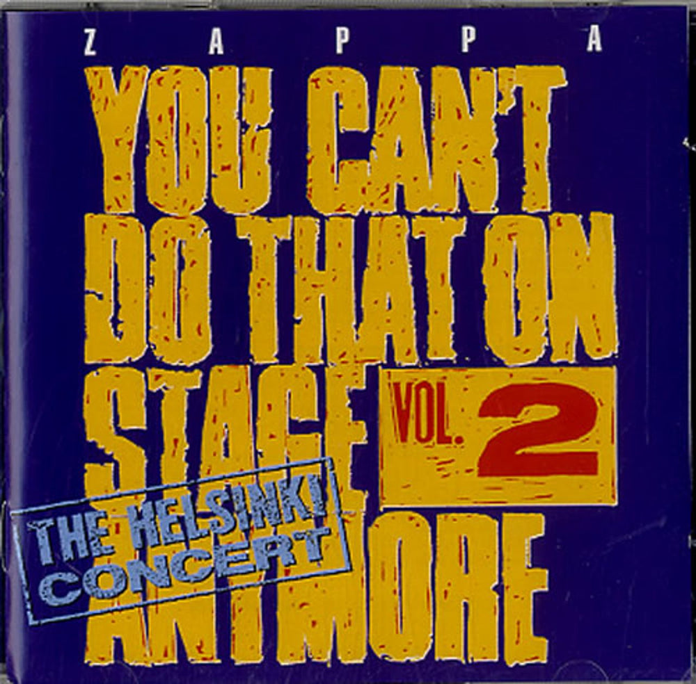 Frank Zappa You Can't Do That On Stage Anymore Vol. 2 UK 2 CD album set (Double CD) 0238782