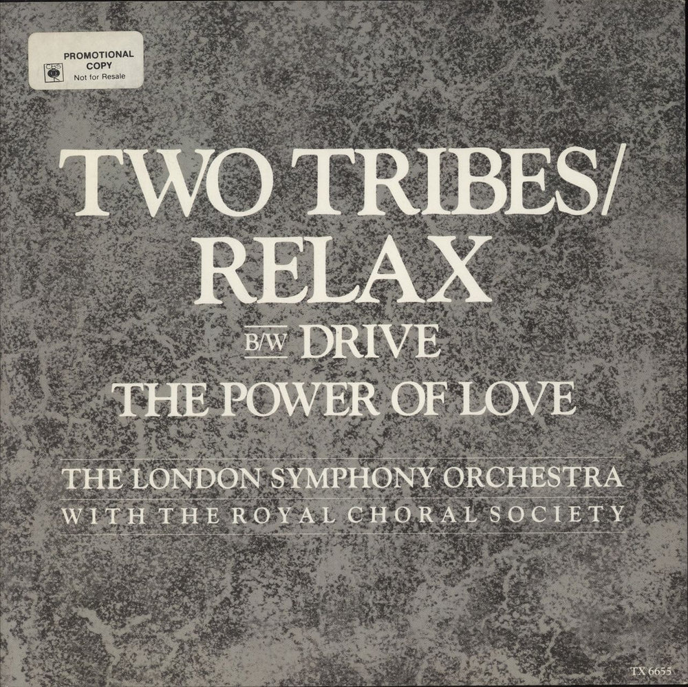 Frankie Goes To Hollywood Two Tribes/relax - L.S.O. Version - Promo Sticker UK 12" vinyl single (12 inch record / Maxi-single) TX6655