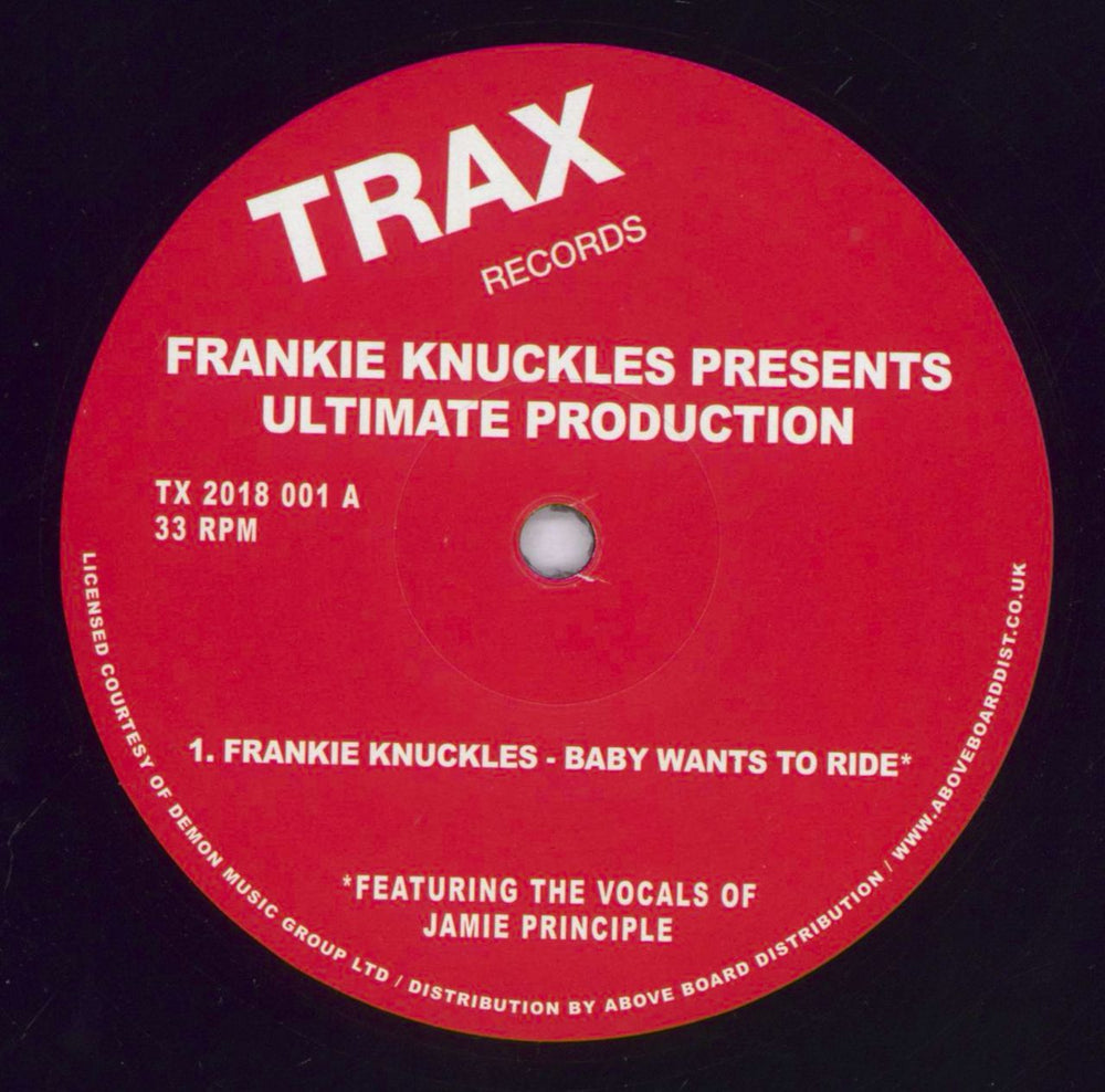 Frankie Knuckles Ultimate Production US 12" vinyl single (12 inch record / Maxi-single) FRK12UL830203