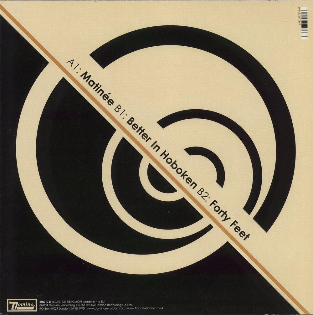 Franz Ferdinand Matinee UK 12" vinyl single (12 inch record / Maxi-single) 5034202117667