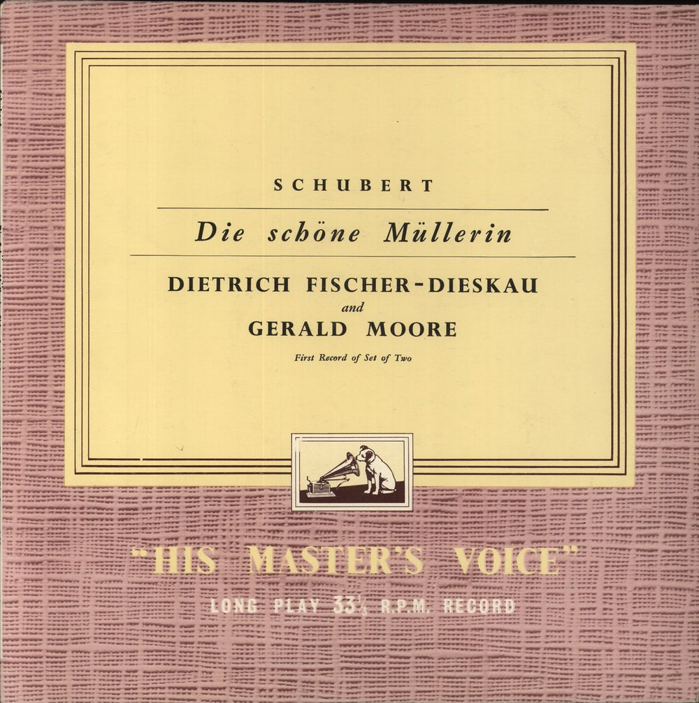 Franz Schubert Scubert: Die Schöne Müllerin UK 2-LP vinyl record set (Double LP Album) ALP1036/7