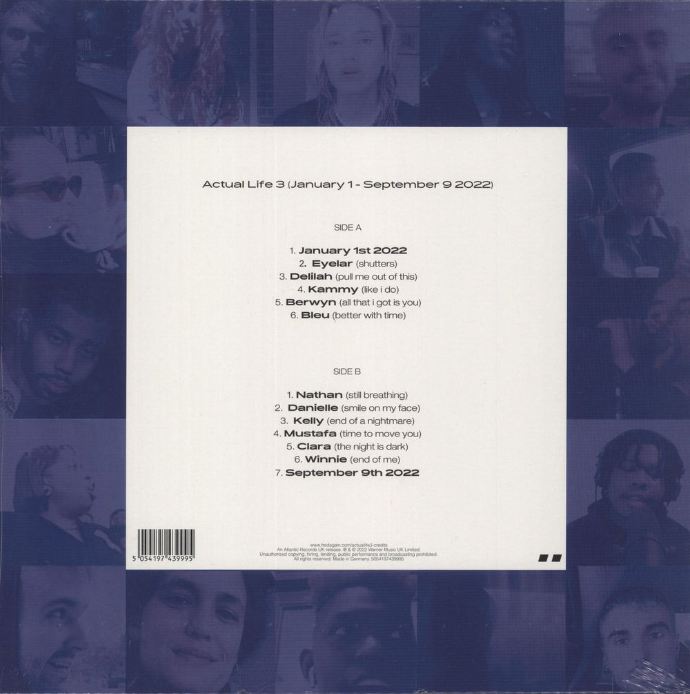Fred Again Actual Life 3 [January 1 - September 9 2022] - Clear Vinyl - Sealed UK vinyl LP album (LP record) 5054197439995
