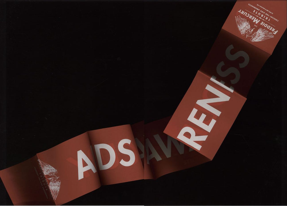 Freddie Mercury The Freddie Mercury Tribute Concert + Ticket Stub & Banner UK tour programme