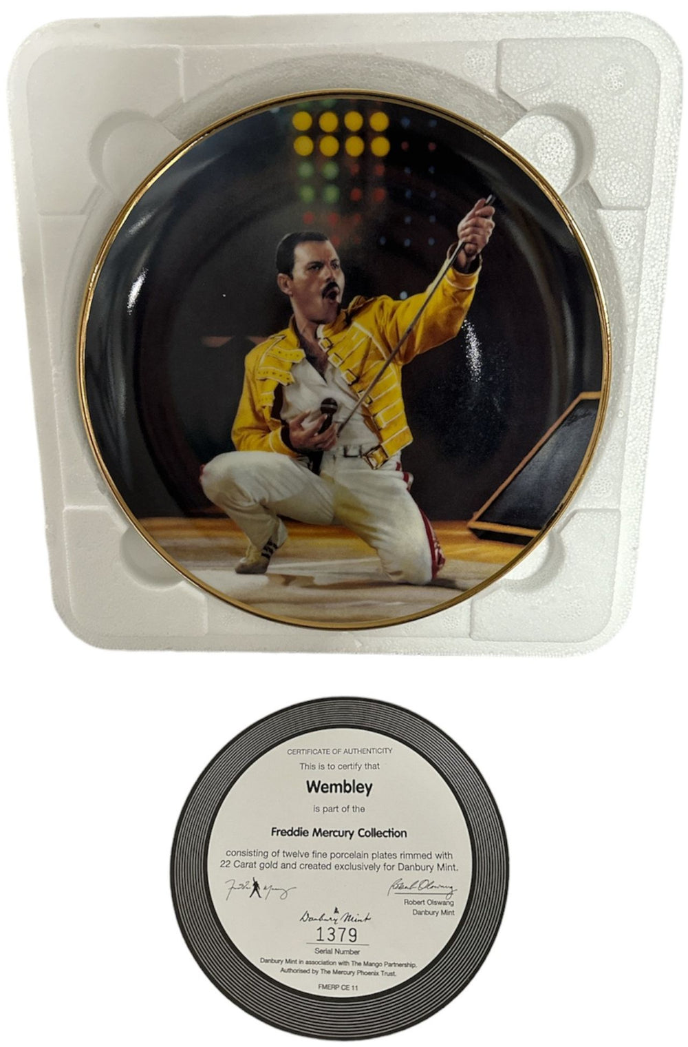 Freddie Mercury Wembley UK memorabilia PLATE