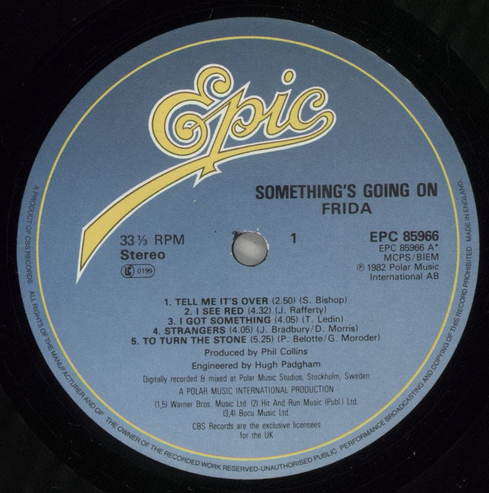 Frida Something's Going On UK vinyl LP album (LP record) FRILPSO02190