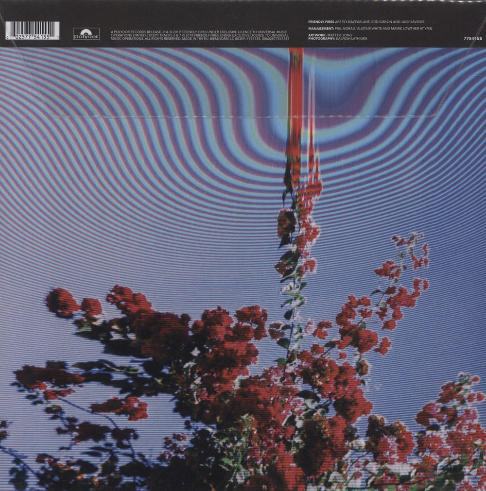 Friendly Fires Inflorescent UK vinyl LP album (LP record) 602577541551