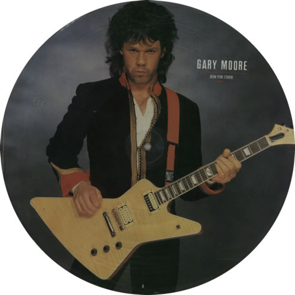 Gary Moore Run For Cover UK picture disc LP (vinyl picture disc album) DIXP16