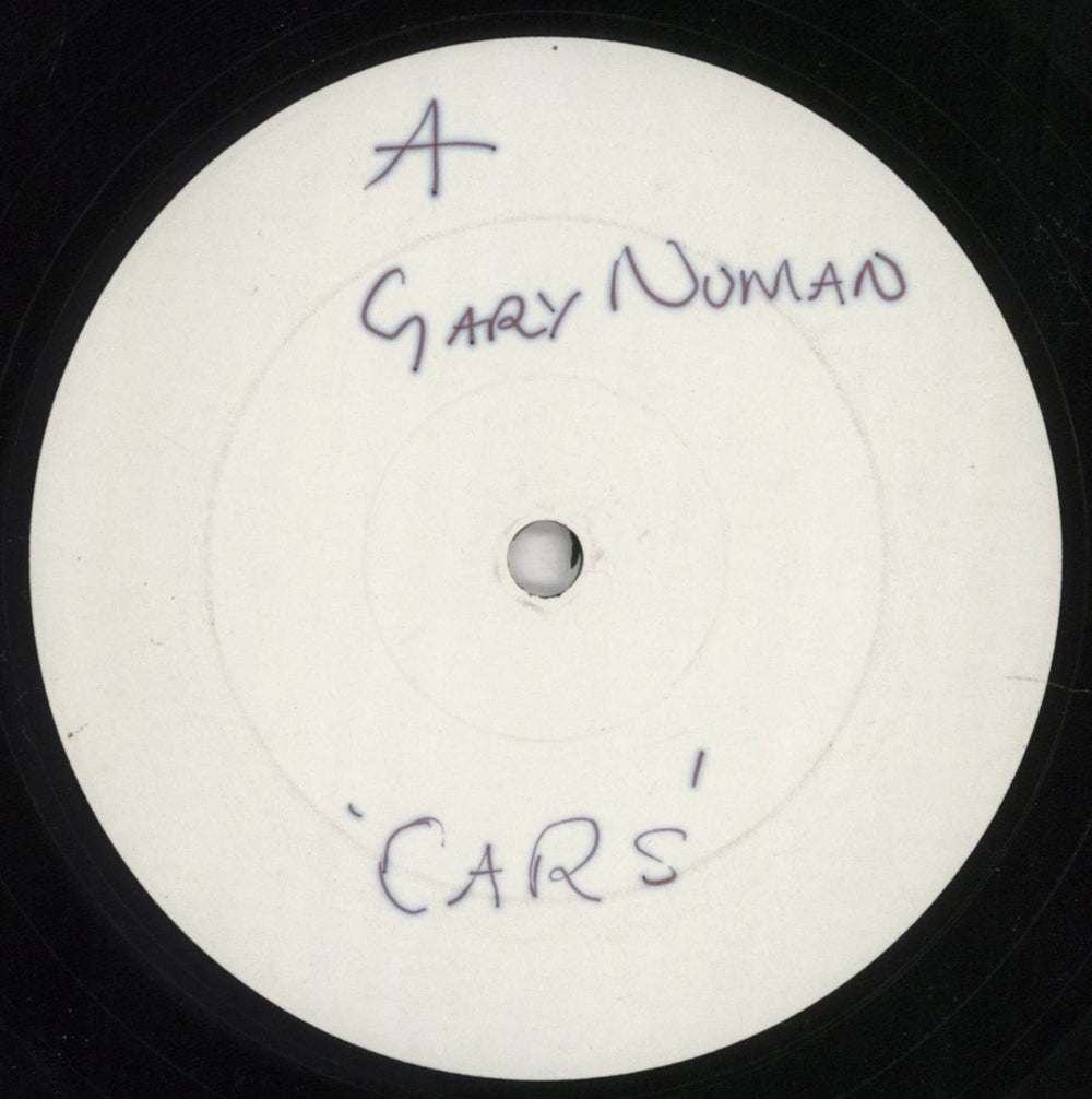 Gary Numan Cars E Reg - White Label UK Promo 12" vinyl single (12 inch record / Maxi-single) BEG199T