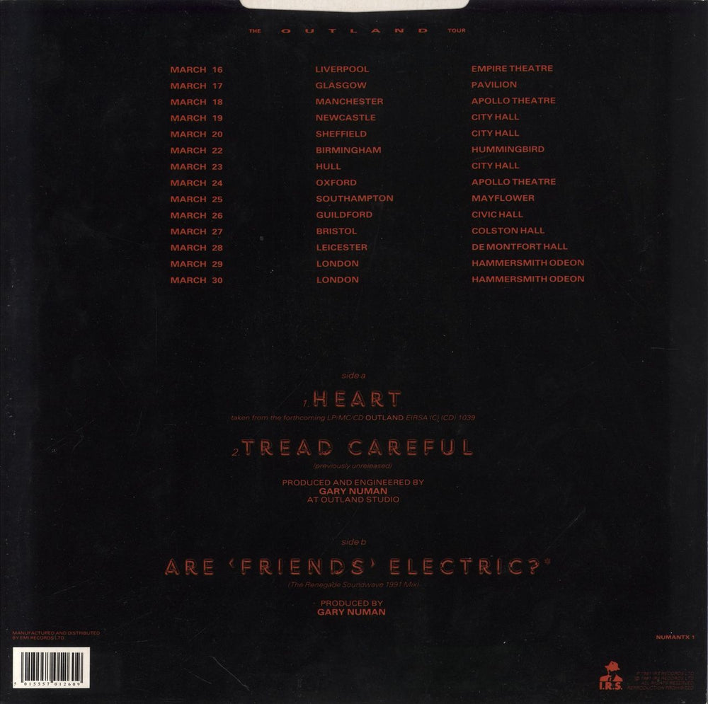 Gary Numan Heart UK 12" vinyl single (12 inch record / Maxi-single) 5015557012609