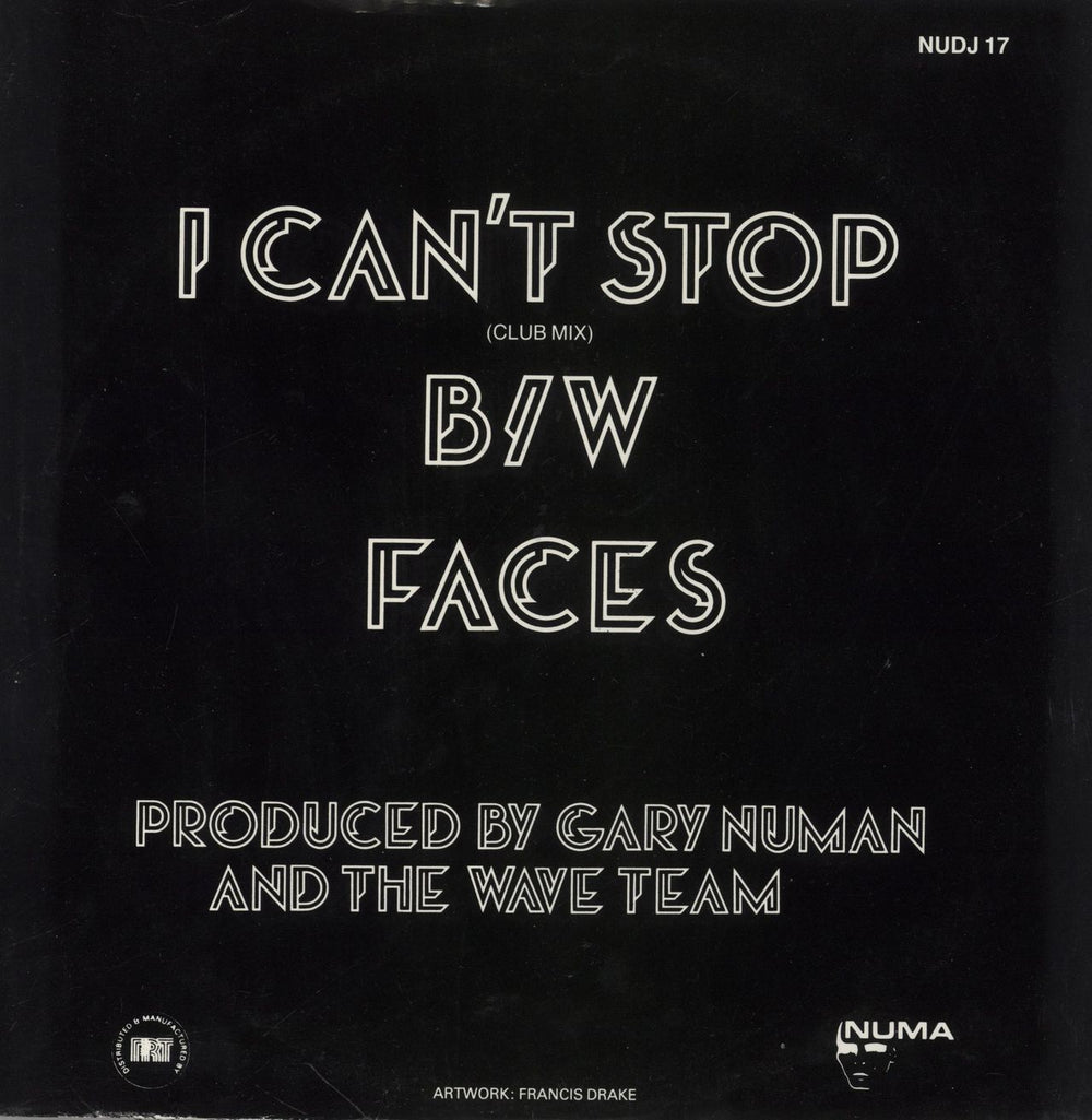 Gary Numan I Can't Stop + Flexi UK 10" vinyl single (10 inch record)