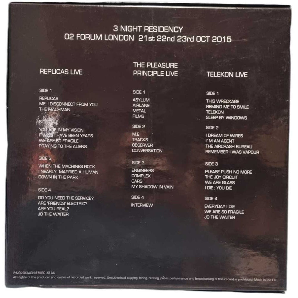 Gary Numan Live At The O2 Forum Box Set UK Vinyl Box Set