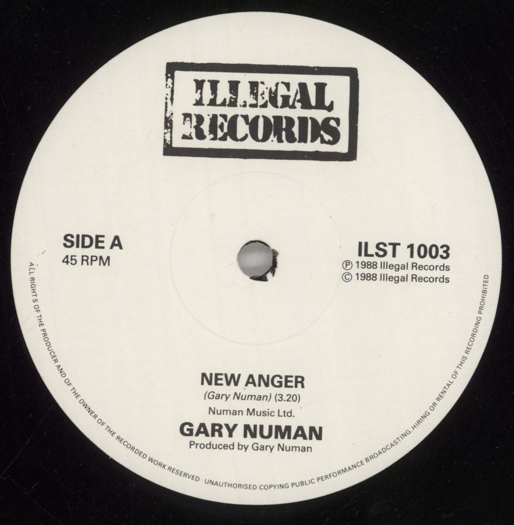 Gary Numan New Anger - Poster UK 12" vinyl single (12 inch record / Maxi-single) NUM12NE859456