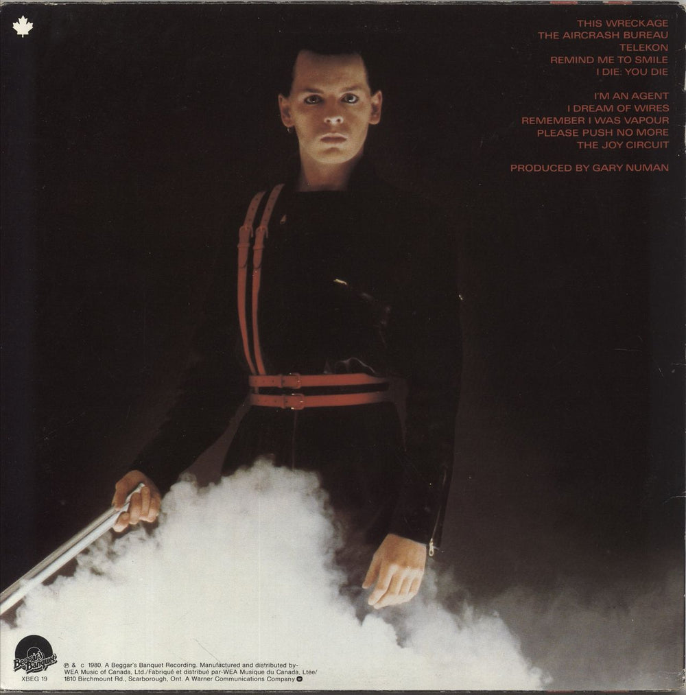 Gary Numan Telekon Canadian vinyl LP album (LP record)