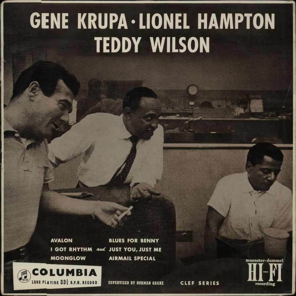 Gene Krupa Krupa, Hampton, Wilson UK vinyl LP album (LP record) 33CX10027