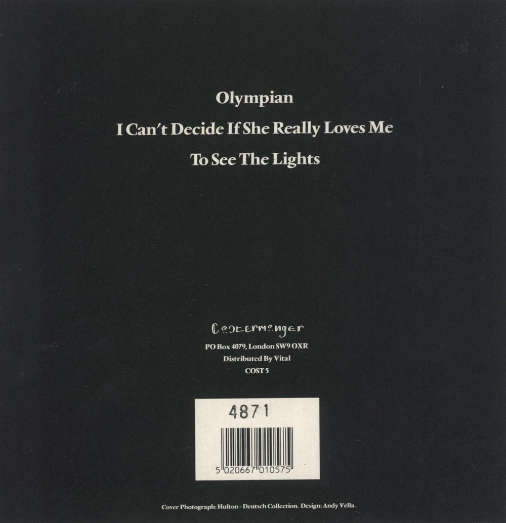 Gene Olympian UK 7" vinyl single (7 inch record / 45) 5020667010575