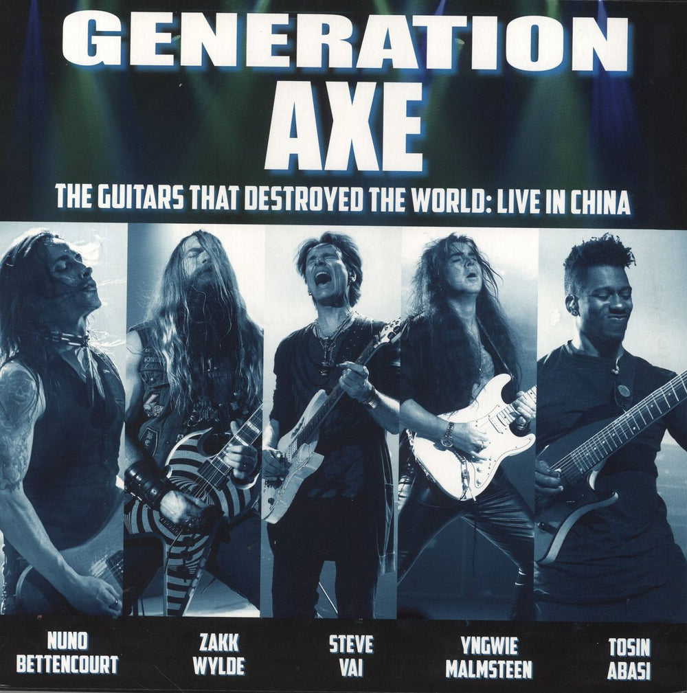 GENERATION AXE The Guitars That Destroyed The World: Live In China - 180gm Orange Vinyl UK 2-LP vinyl record set (Double LP Album) 0214056EMU