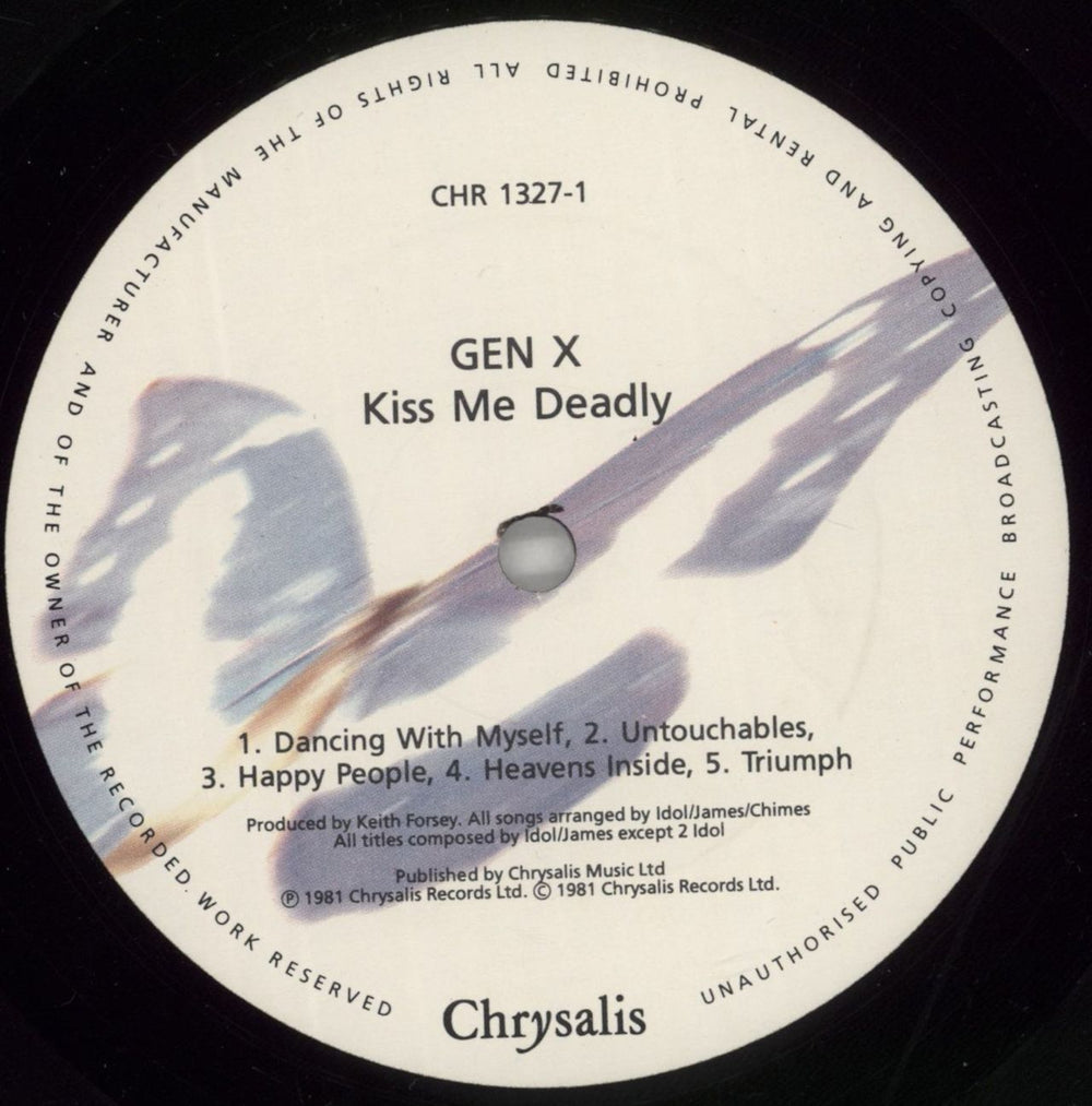 Generation X Kiss Me Deadly UK vinyl LP album (LP record) GEXLPKI863646
