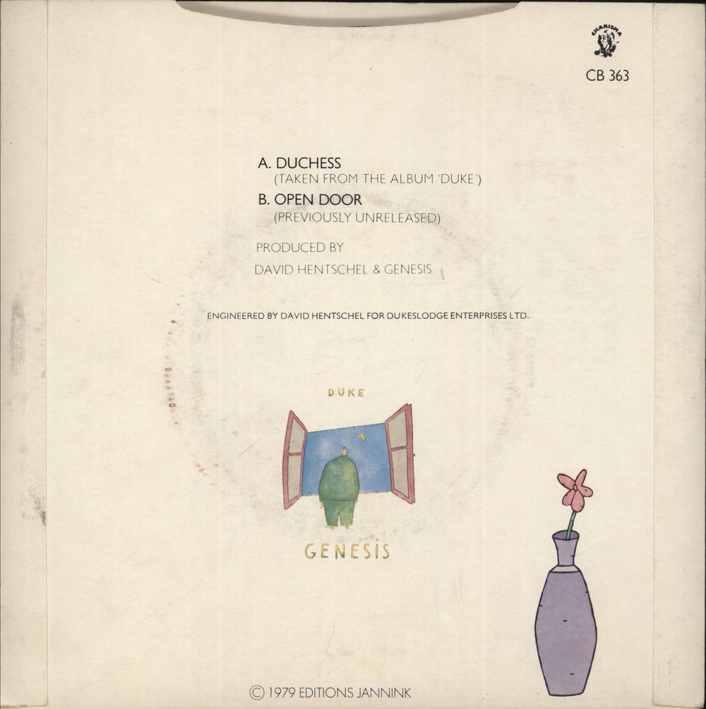 Genesis Duchess UK 7" vinyl single (7 inch record / 45)