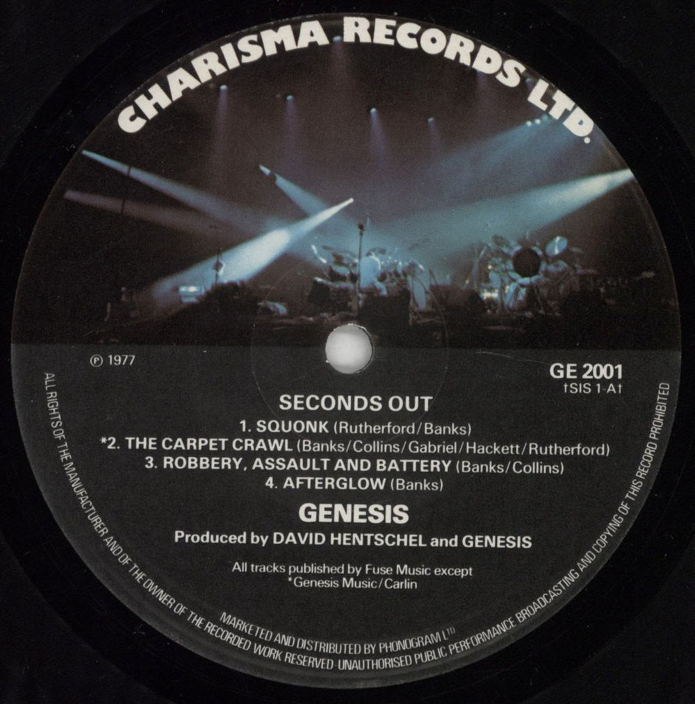 Genesis Seconds Out + Inners - EX UK 2-LP vinyl record set (Double LP Album) GEN2LSE582124