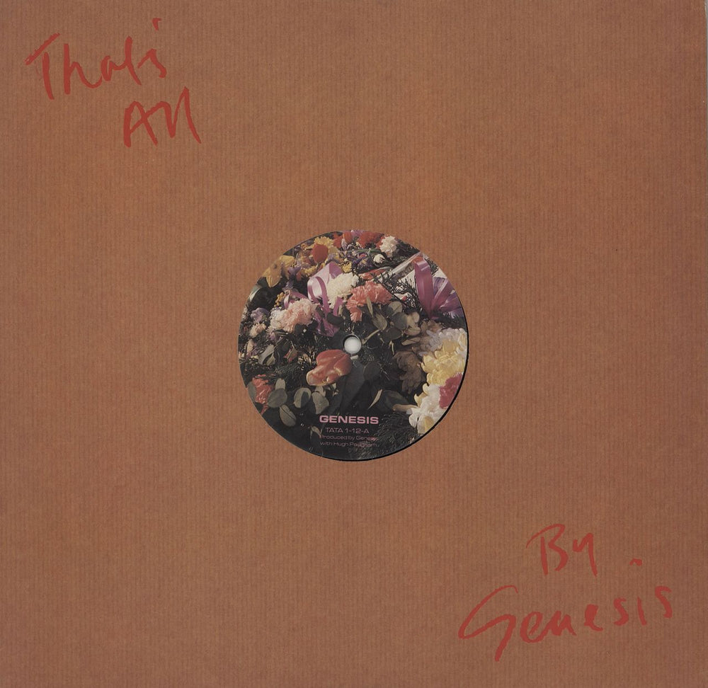 Genesis That's All UK 12" vinyl single (12 inch record / Maxi-single) TATA1-12