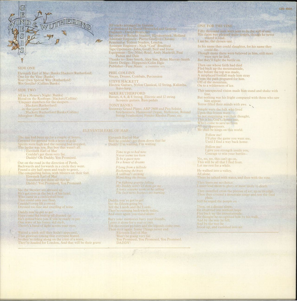 Genesis Wind & Wuthering - 1st - EX UK vinyl LP album (LP record)