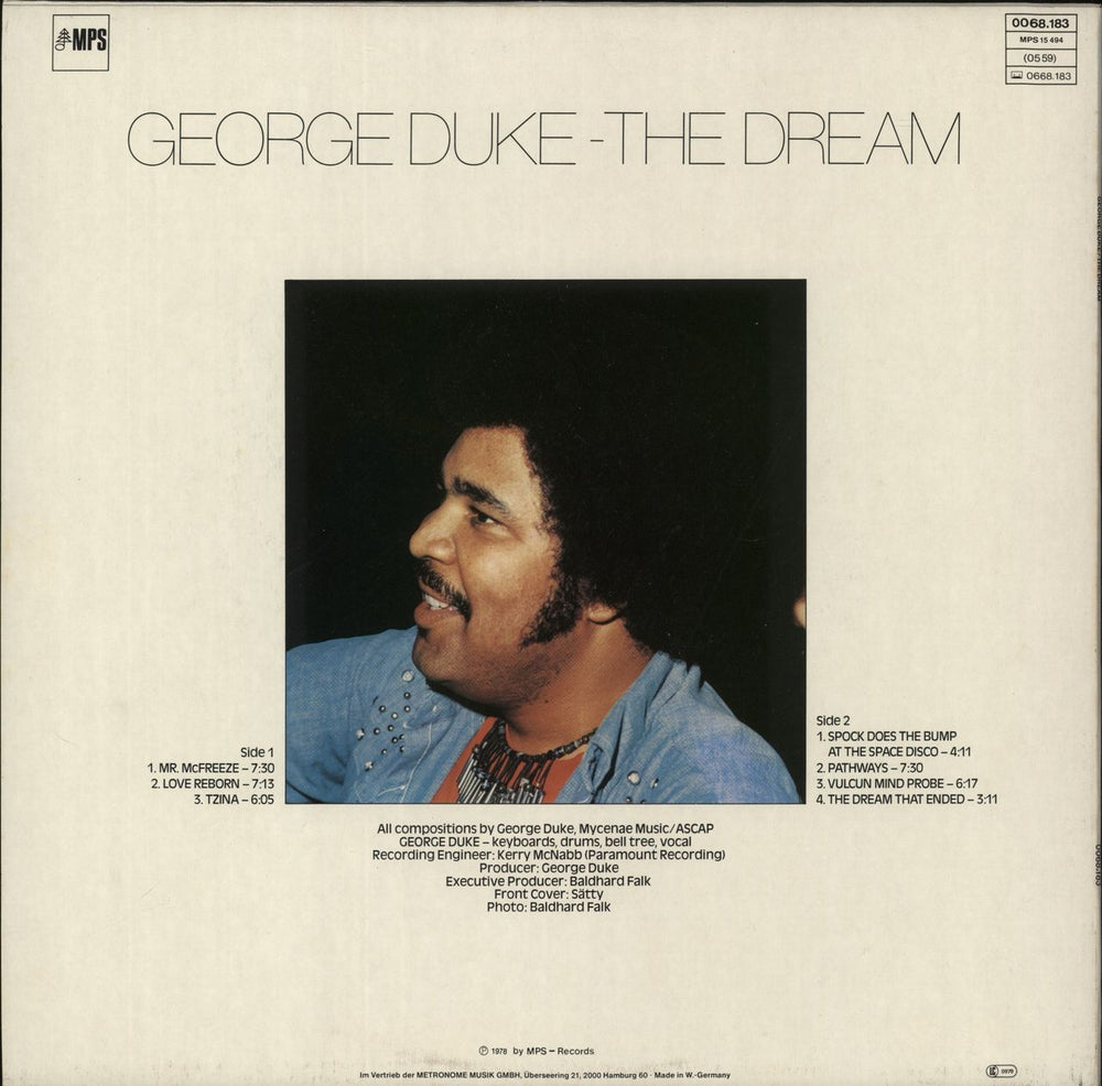 George Duke The Dream German vinyl LP album (LP record)