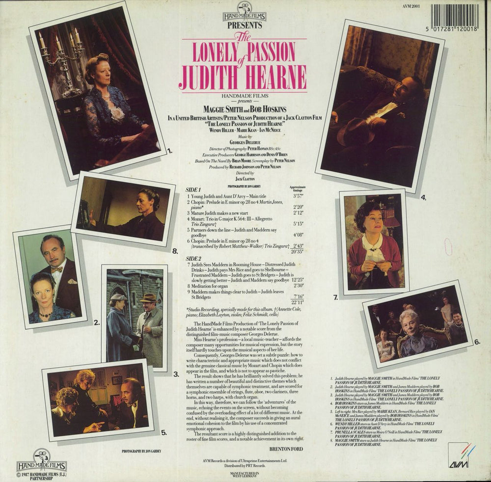 Georges Delerue The Lonely Passion Of Judith Hearne German vinyl LP album (LP record) 5017281120018