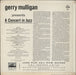 Gerry Mulligan A Concert In Jazz UK vinyl LP album (LP record)