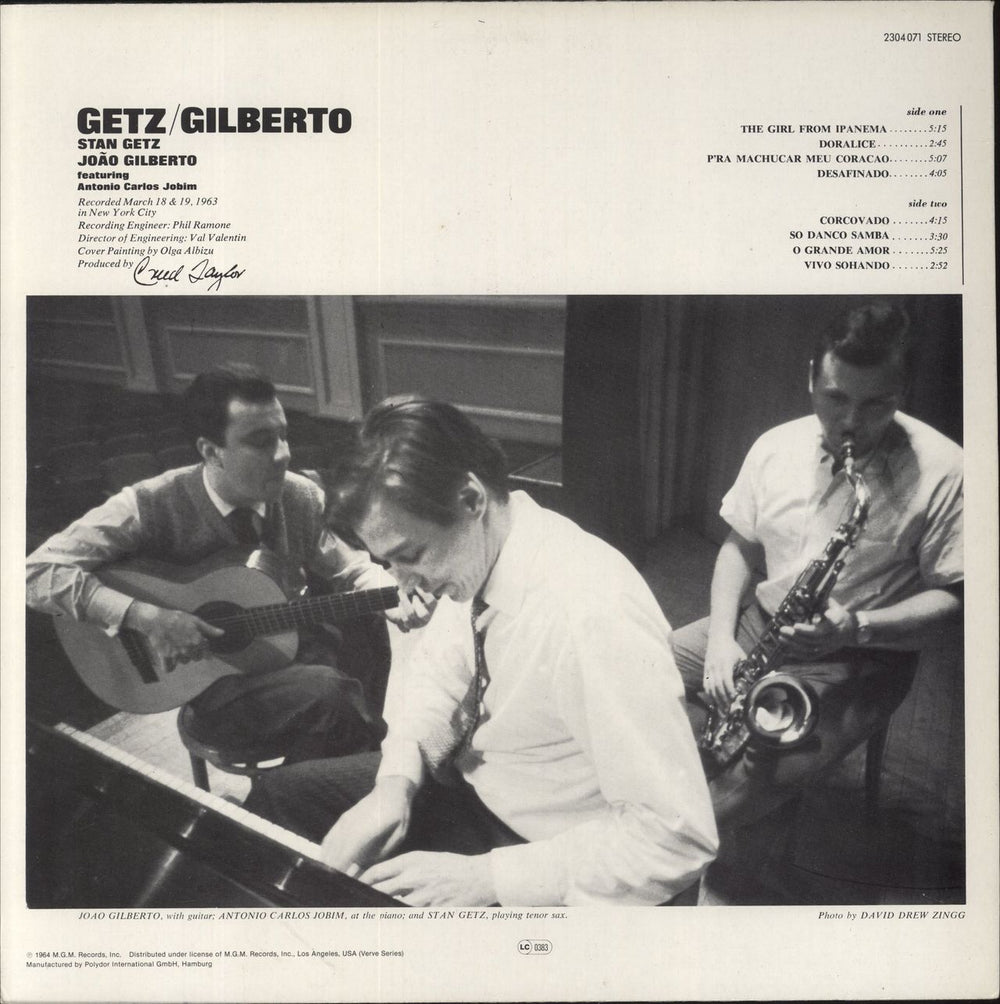 Getz / Gilberto Getz/Gilberto Dutch vinyl LP album (LP record) 00588553