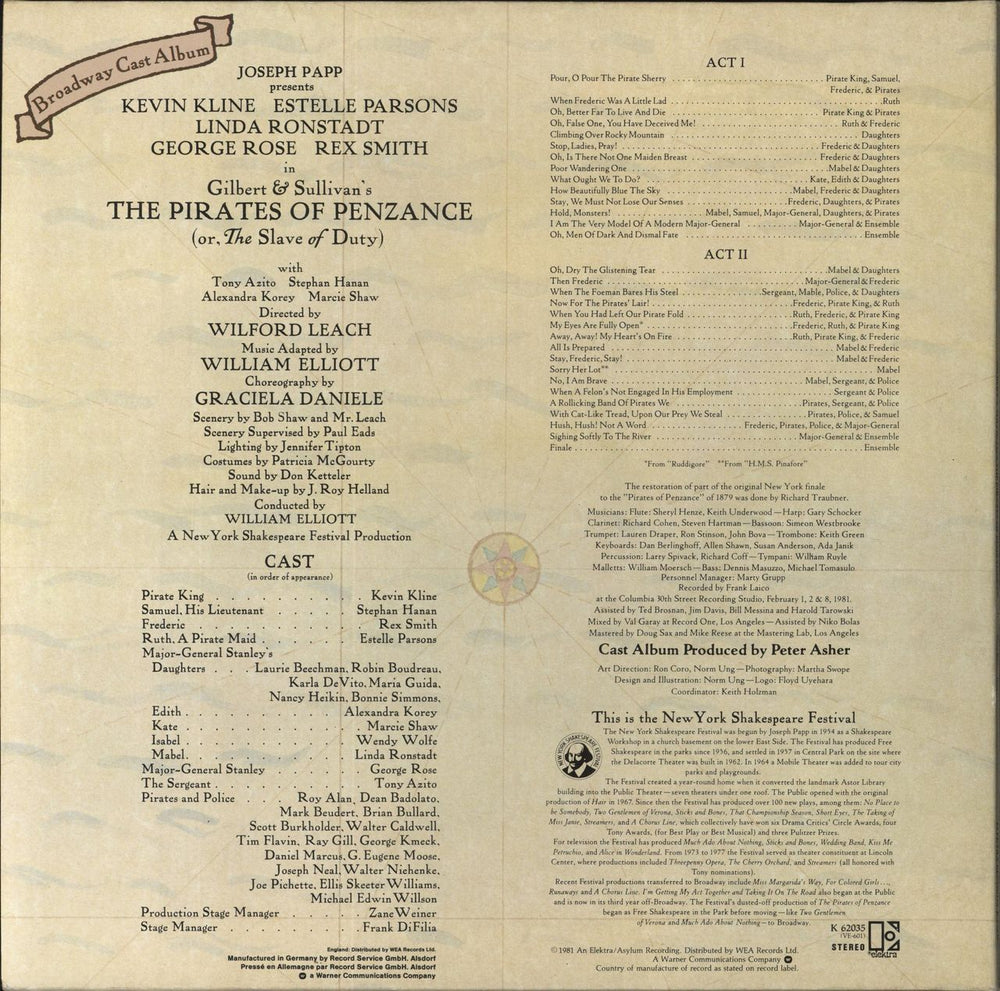 Gilbert & Sullivan The Pirates Of Penzance UK 2-LP vinyl record set (Double LP Album)