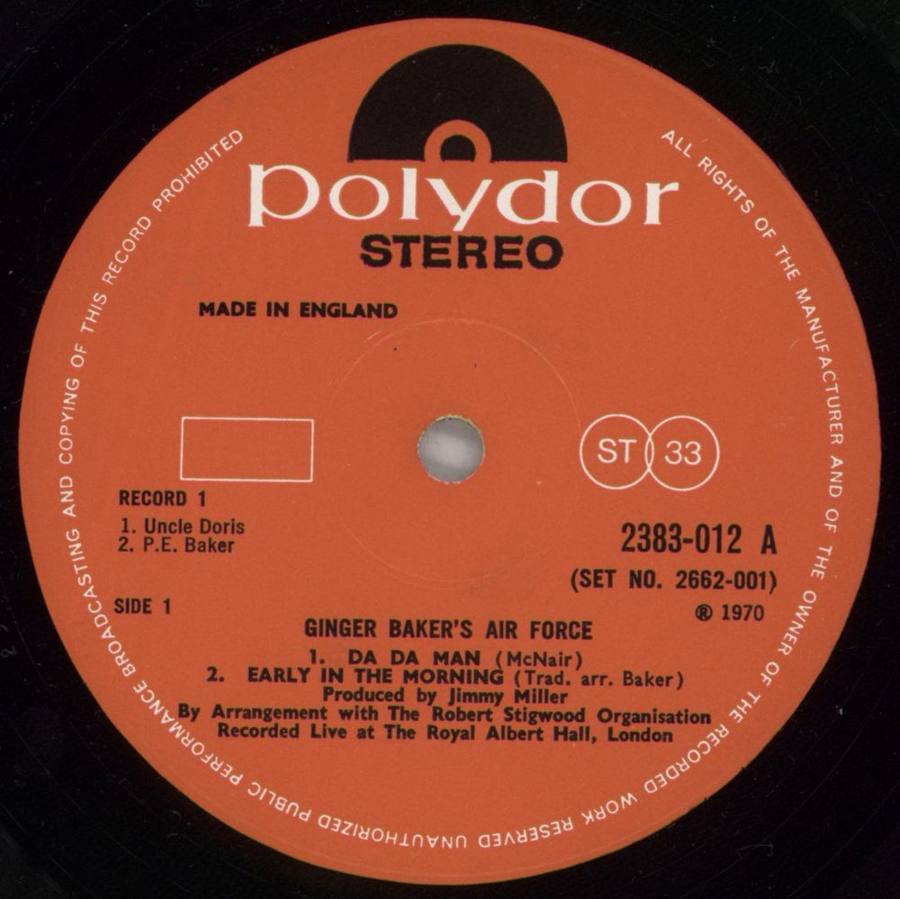 Ginger Baker Ginger Baker's Air Force - VG UK 2-LP vinyl record set (Double LP Album) GBK2LGI722321