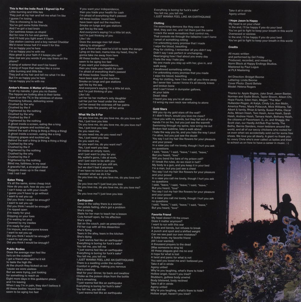 Girl Friday Androgynous Mary - Pink & White Vinyl - Autographed Photo UK vinyl LP album (LP record) 2020