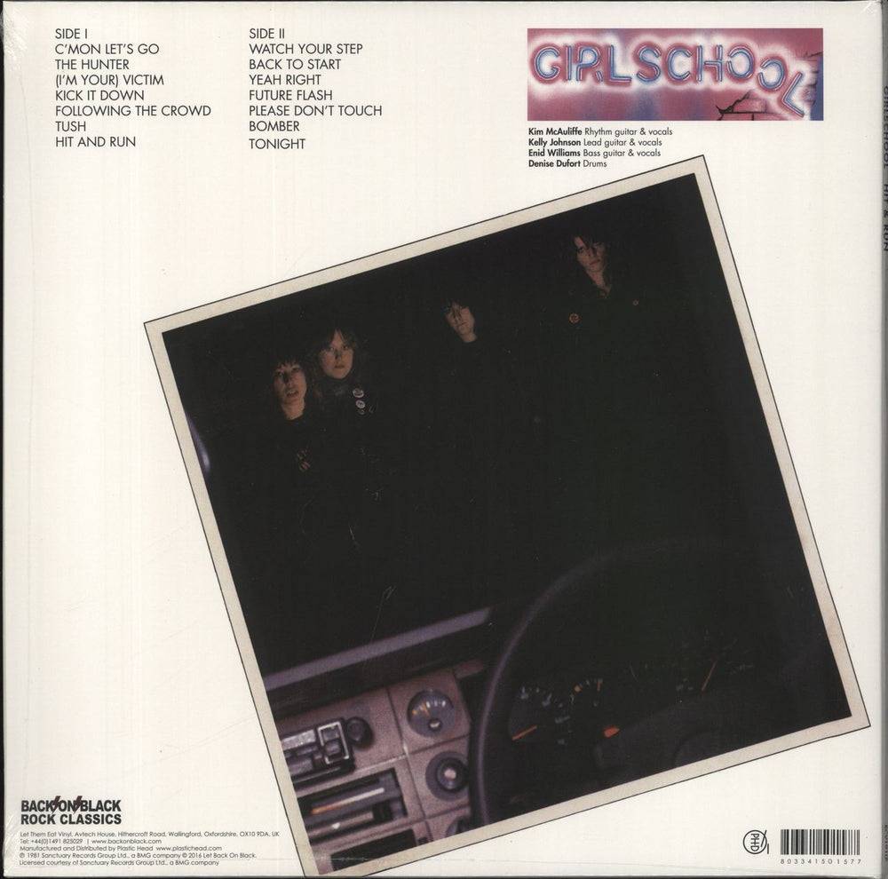 Girlschool Hit & Run - Clear Vinyl - Sealed UK vinyl LP album (LP record)