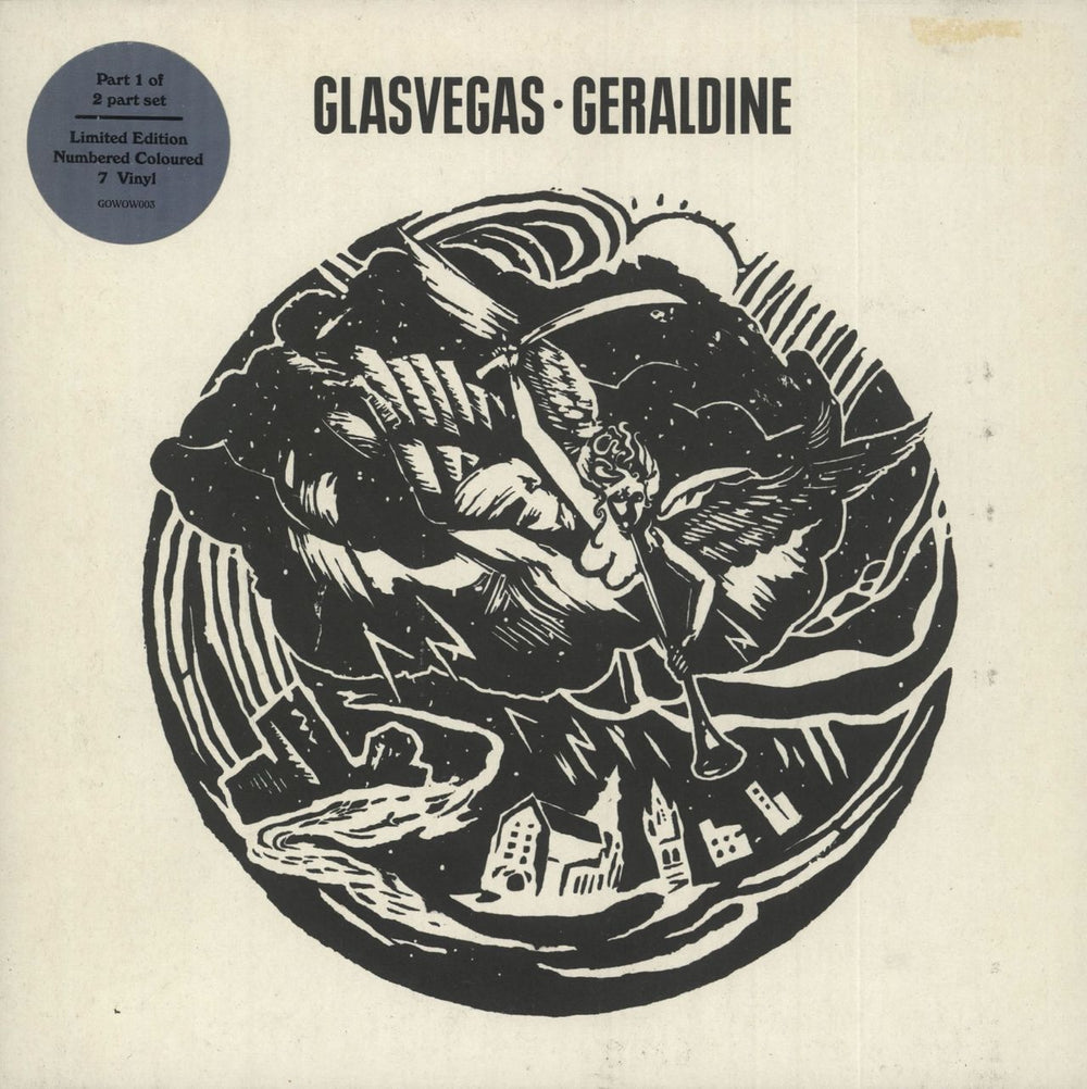 Glasvegas Geraldine - Blue Vinyl UK 7" vinyl single (7 inch record / 45) GOWOW003