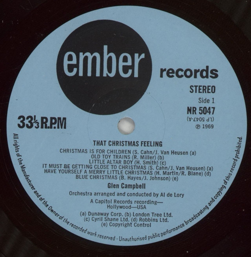 Glen Campbell That Christmas Feeling UK vinyl LP album (LP record) GLCLPTH644126