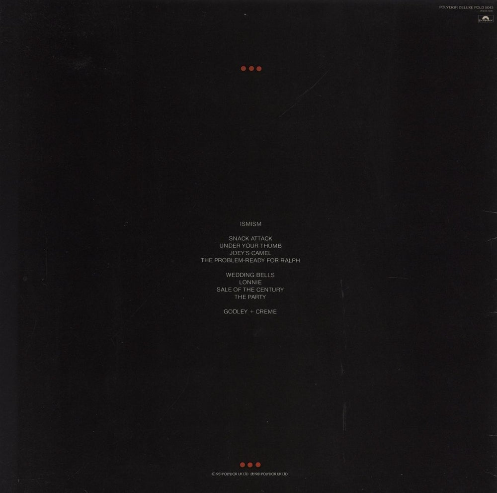 Godley & Creme Ismism UK vinyl LP album (LP record)
